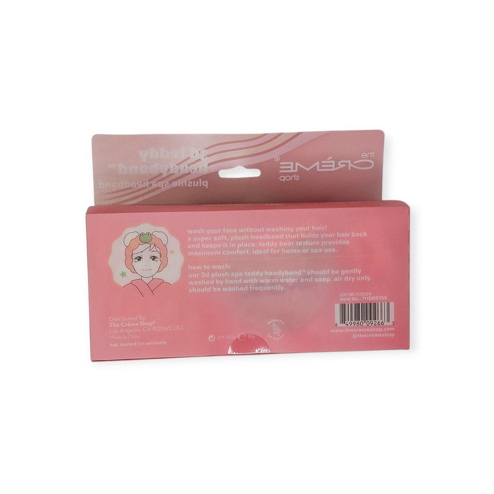 The Creme Shop 3D Teddy Headyband, Plush Spa Headband, Various, NIB - Picture 2 of 16